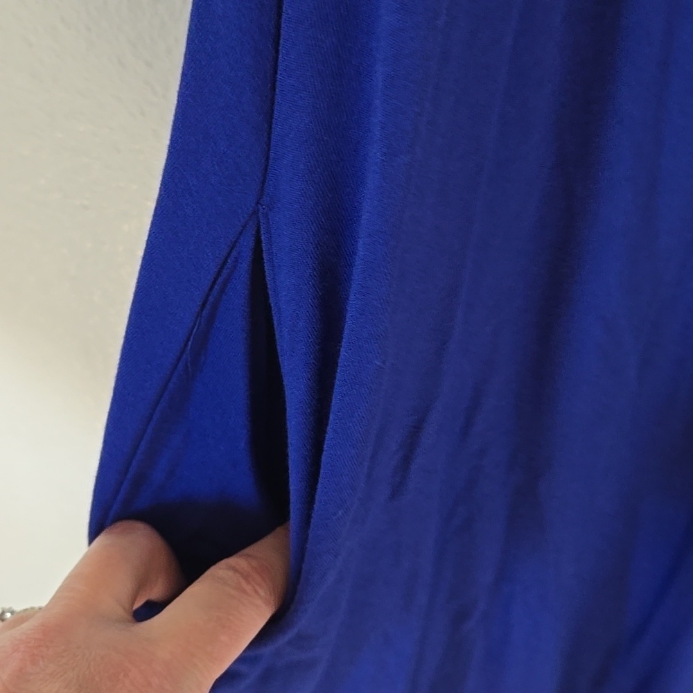 Amazon | Royal Blue Sleeveless Jersey Knit Dress Size Large - Picture 6 of 9